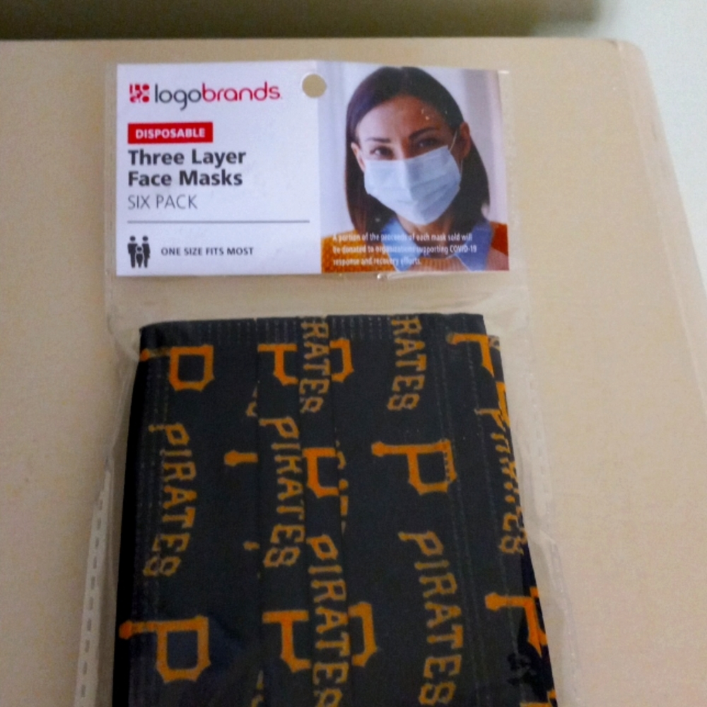 Pick 3/$10 Pirates face masks NEW